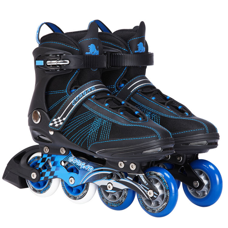 美洲狮成人轮滑鞋 成人款滑轮鞋滑冰鞋 ms101a升级版 蓝色 42