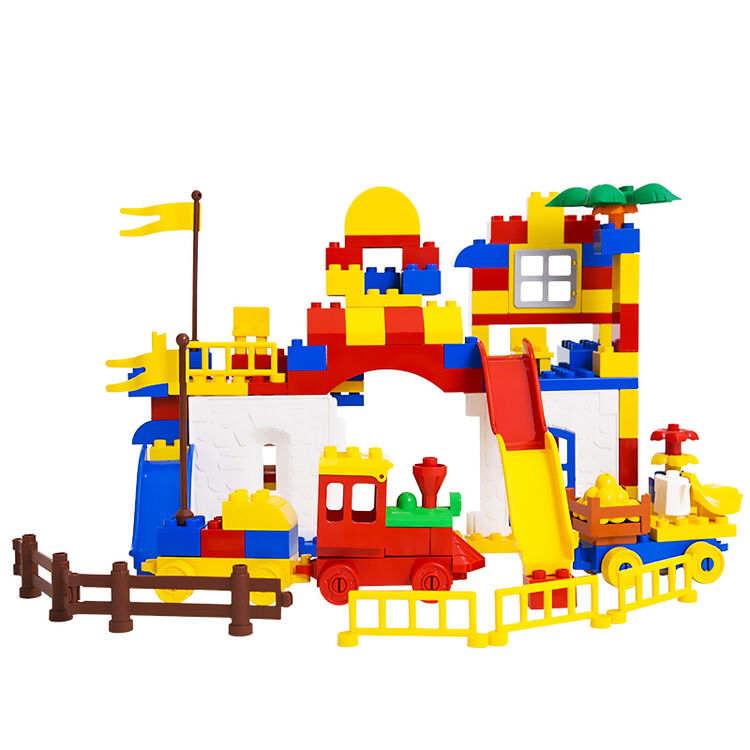 优彼积木玩具小熊优比积木大颗粒塑料启蒙拼搭早教积木1-2周岁3-6儿童