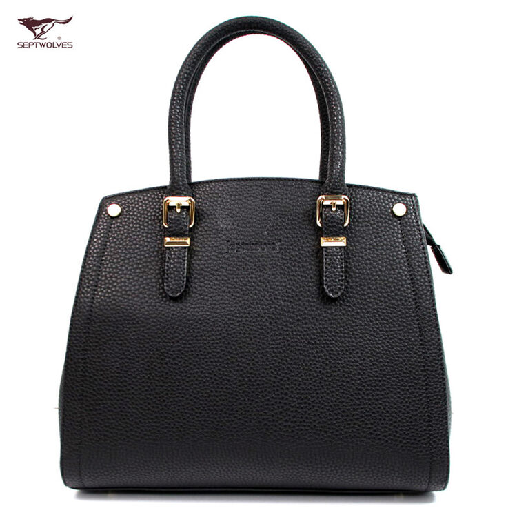 七匹狼(septwolves)女士包包蓝色潮流时尚女包黑色女式手提包黄色大