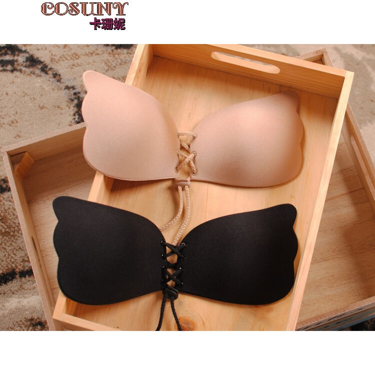 卡珊妮2017 拉拉女神生物胶隐形文胸聚波波文胸贴 不掉胶 黑色 a