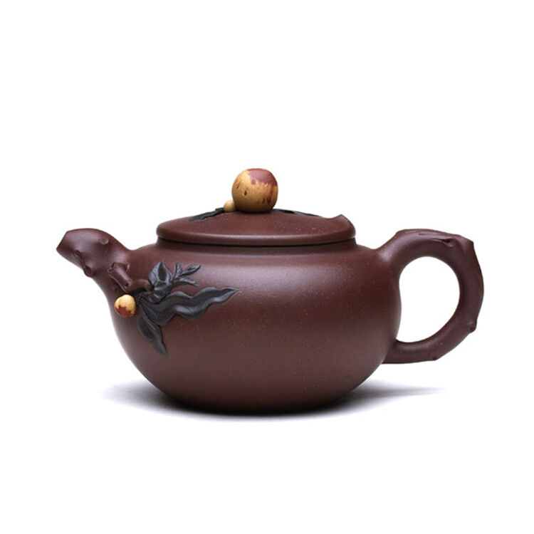 壹壶知雅 余立平国家级工艺师 【全手工薄胎寿桃壶】宜兴紫砂壶 350cc