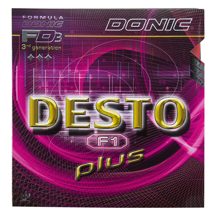 donic多尼克 f1 plus加强升级内能乒乓球胶皮 乒乓球拍反胶套胶 f1