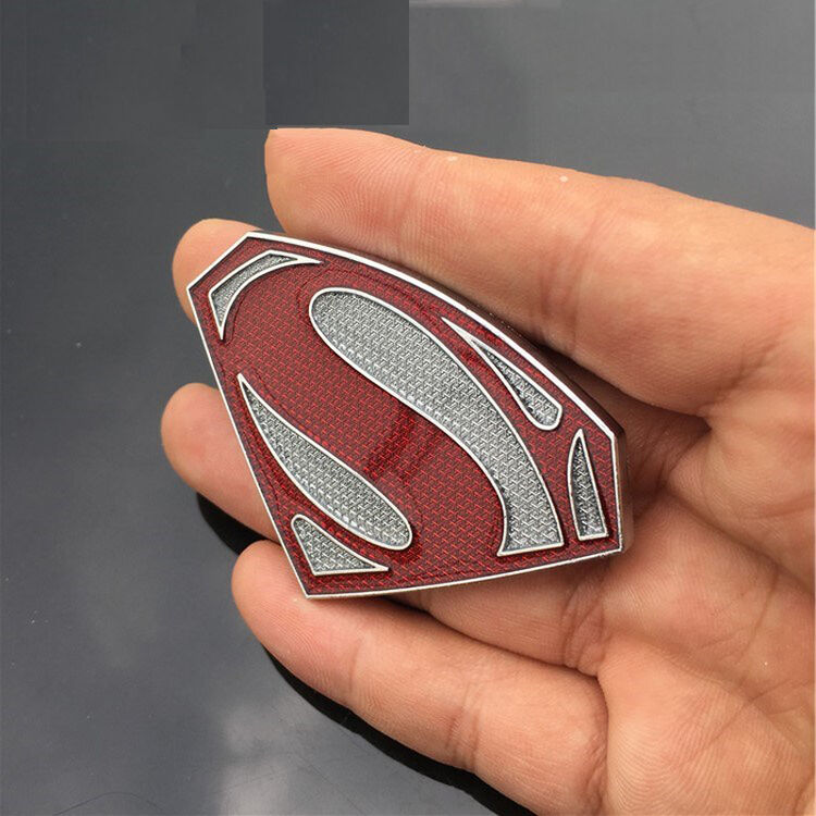 海崎 新款汽车个性车贴superman超人车身贴3d立体车标金属车标贴改装