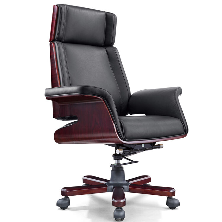 木氏帝王老板椅真皮办公椅电脑椅大班椅烤漆椅实木my-6024 高背实木