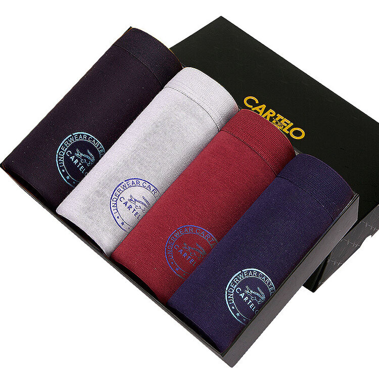 【京东配送】卡帝乐鳄鱼cartelo男士内裤u凸囊袋平角裤透气舒适棉质