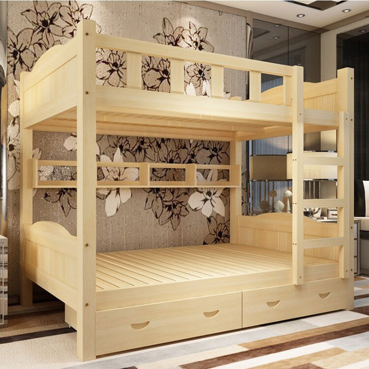 彬荣 实木双层床 上下床 子母床 成人床 松木上下铺 高低床 儿童床
