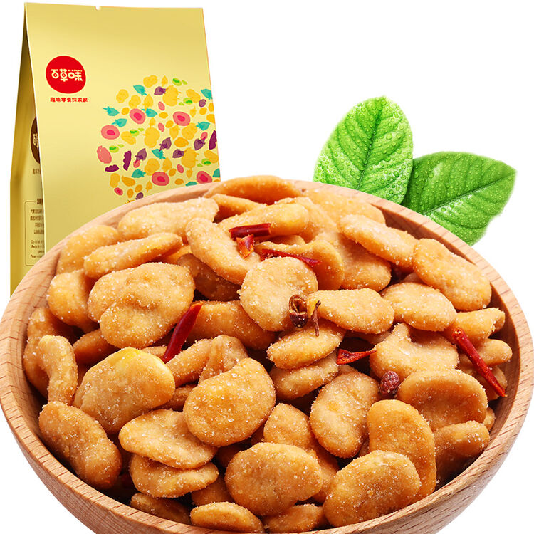 百草味 办公室零食特产炒货 川辣味蚕豆180g/袋