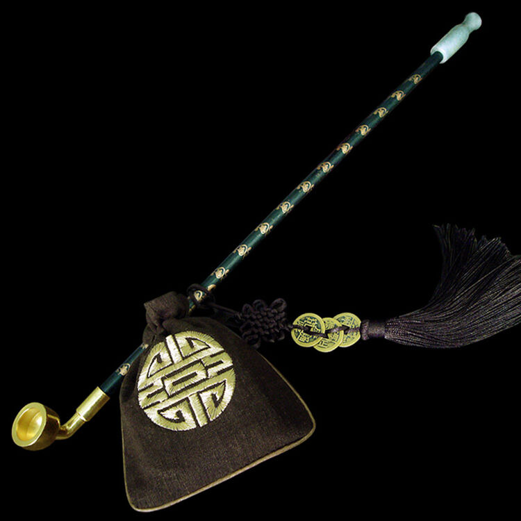 旱烟袋锅子 纪晓岚烟袋锅传统老式手工烟袋锅加长烟斗老人烟袋杆50