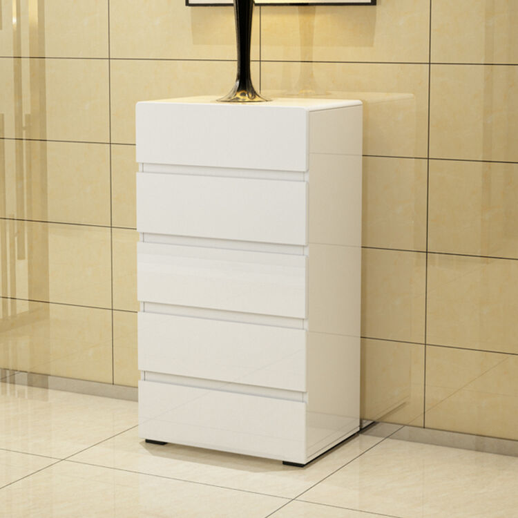 帝赞 斗柜现代简约三四五斗柜白色储物柜烤漆卧室斗柜客厅斗橱六斗柜