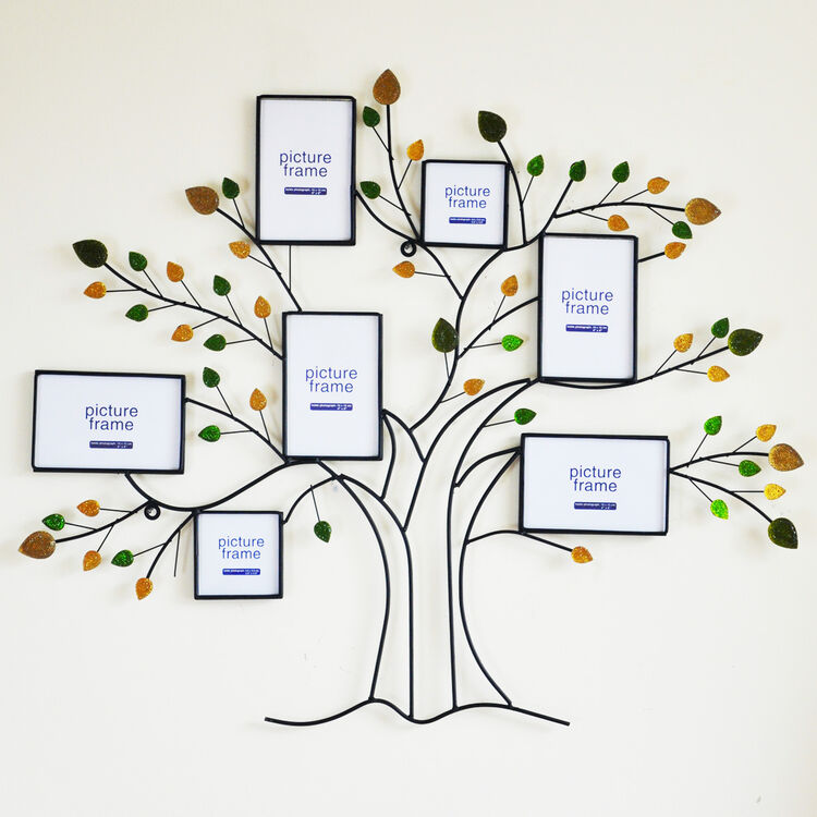 weekeight照片墙装饰组合 宝宝全家福客厅卧室壁挂相片墙 乡村树7框