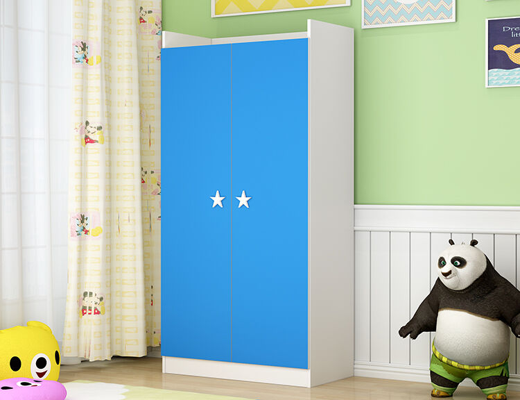 6米宽80深40蓝色衣柜