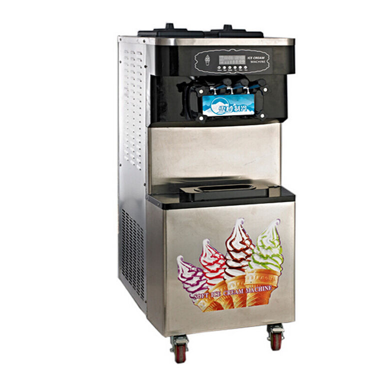 甜筒机商用冰淇淋机台式三头雪糕机 立式三头60l
