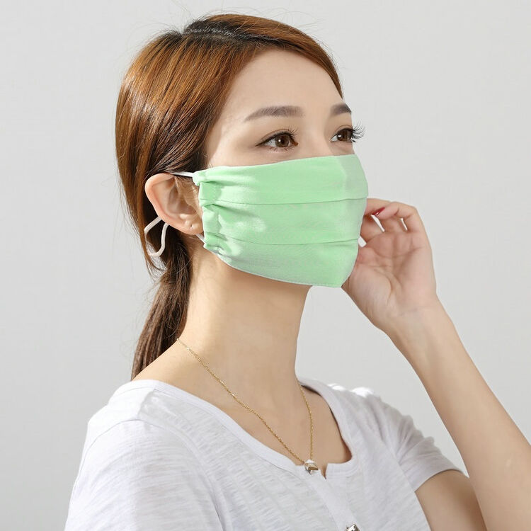 (jinfan) 真丝方晒口罩女夏季秋薄款护颈透气加大方尘抗紫外线方粉尘