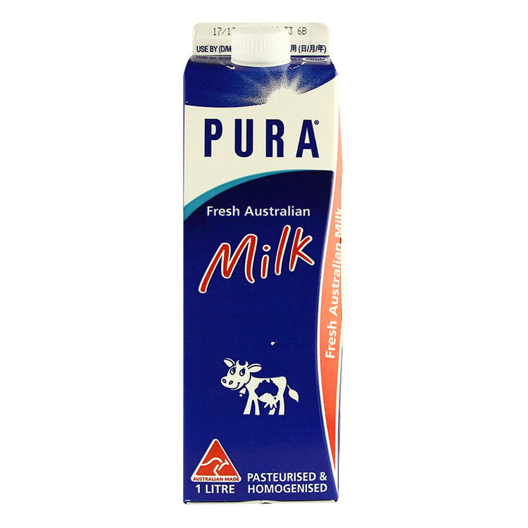 澳大利亚进口pura宝莱鲜牛奶(全脂牛奶)1l/盒(4503) 仅限北京地区购买