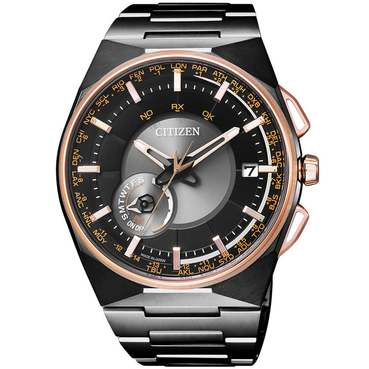 西铁城(citizen)手表 光动能卫星对时钛合金表带男表cc2004-59e