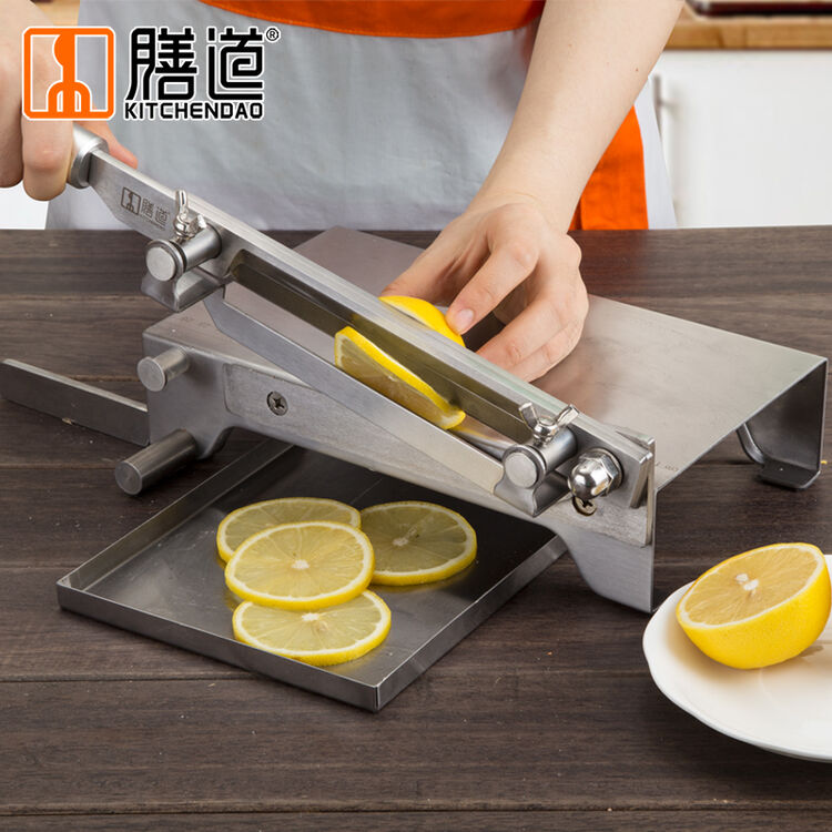 膳道 切片铡刀切片机 家用不锈钢切牛羊肉卷片切中药材切年糕铡刀