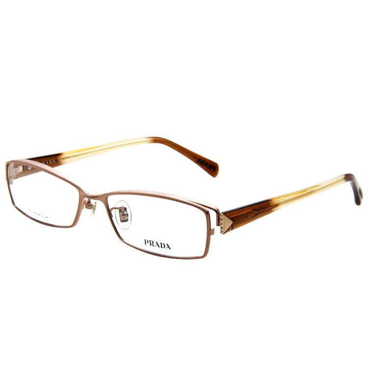 prada 普拉达 中性款咖啡色镜框咖啡色镜腿光学眼镜架眼镜框 vpr 66n