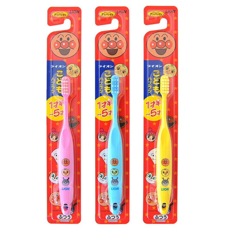 狮王(lion) 狮王lion卡通人物婴幼儿牙刷3支 3种颜色各1支 1.