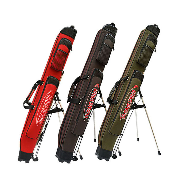 2米鱼竿包钓鱼包双层支架钓具垂钓用品 褐色