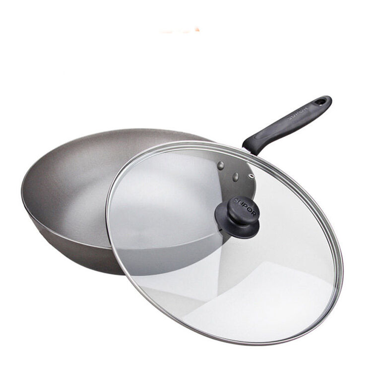 苏泊尔(supor)30cm家用传统铁炒锅无涂层生铁锅铸铁锅燃气煤气电磁炉