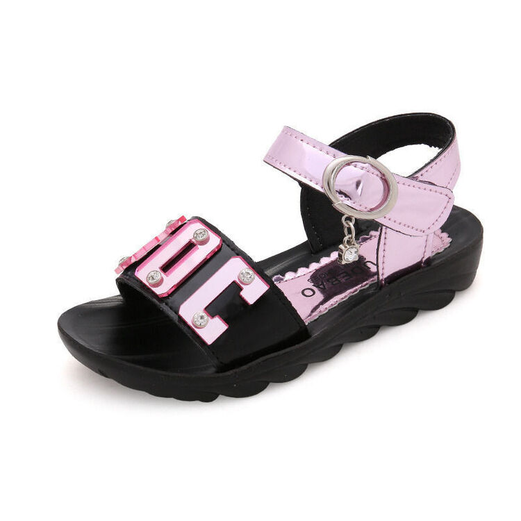 依耐丝童鞋儿童平底透气女童凉鞋2017夏季新款韩版公主鞋小学生女孩j