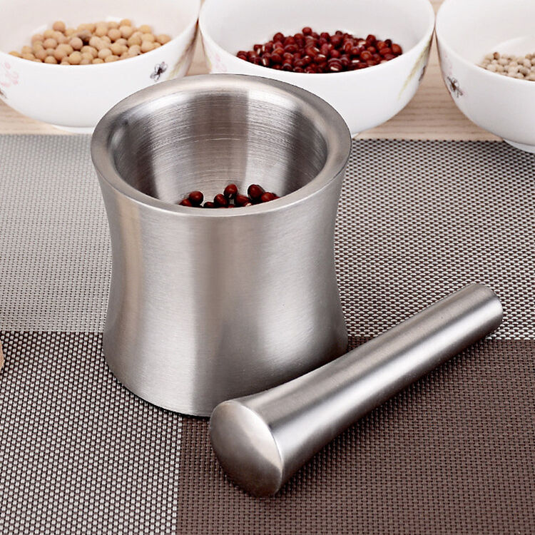 品尼优 304不锈钢捣蒜器 捣药罐直身压蒜器蒜泥器