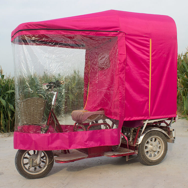 电动三轮车车棚休闲折叠新款小型老年全封闭小巴士车篷遮阳棚雨篷 半