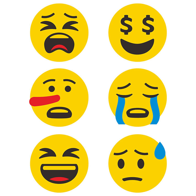 忆美特墙贴 儿童房笑脸贴纸 办公室emoji表情贴画 头像装饰贴 新款6