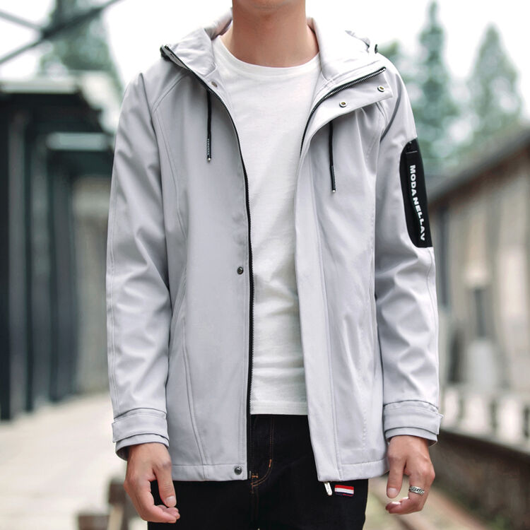 海蓝以纯海南唯品会之家旗舰店官方boy中长款牛仔外套男士牛仔夹克男