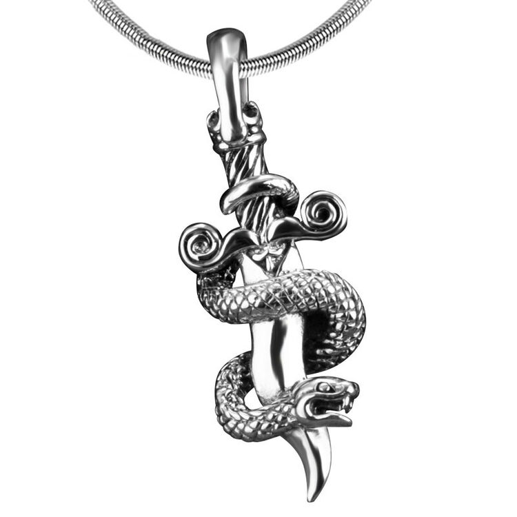 索格丽 925银饰潮流饰品蛇刃男士项链挂饰吊坠男首饰