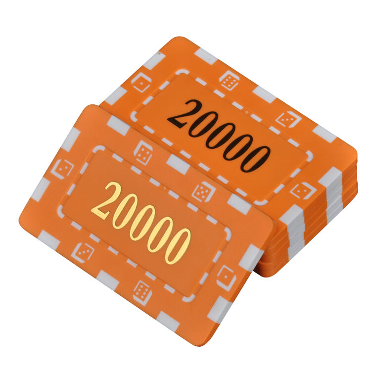 游戏大陆(gameland)方形筹码 abs塑料烫金30克棋牌室麻将筹码币gl022