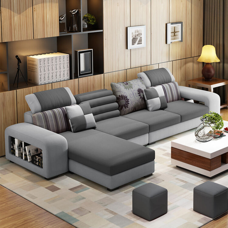沙发 布艺沙发 组合客厅整装多功能简约现代双三多人小户型懒人转角
