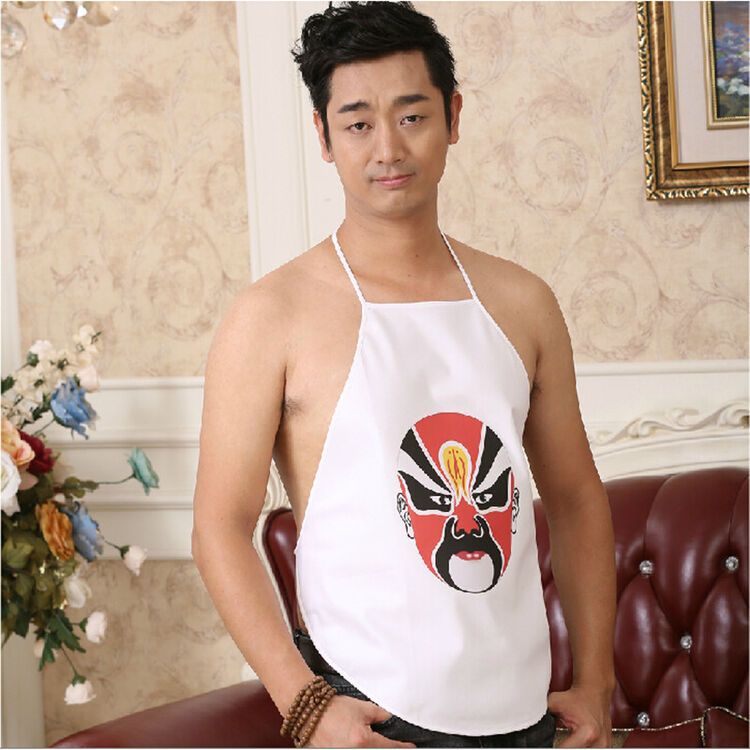 印花中国风元素京剧脸谱 棉质成人男女士生 情侣性感肚兜内衣*京剧