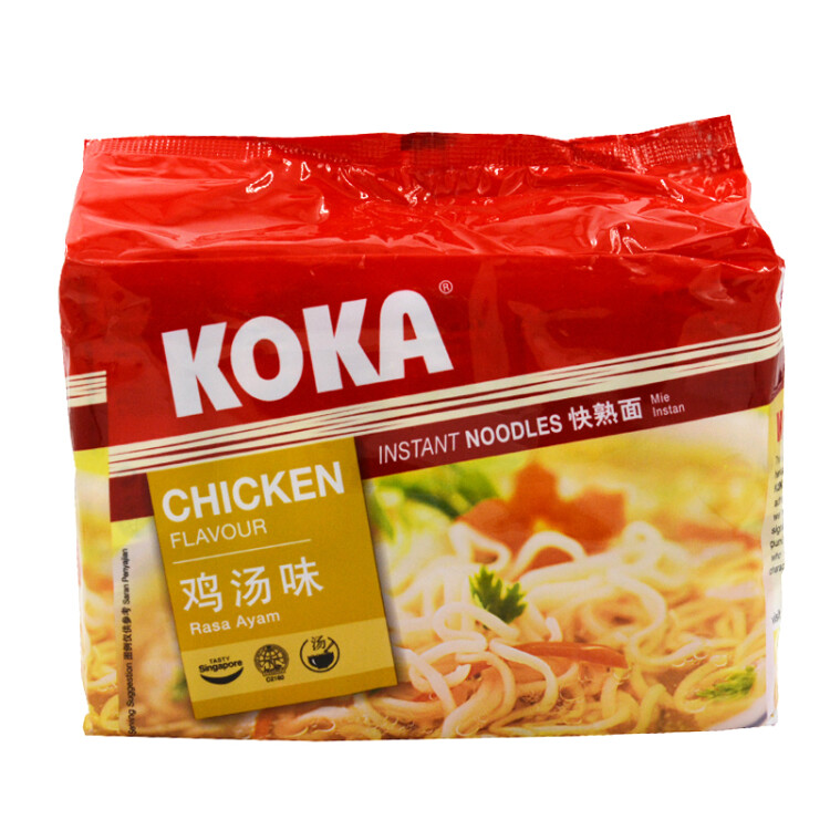 KOKA 可口方便面 鸡汤味快熟泡面 85g*5 新加坡进口 光明服务菜管家商品 