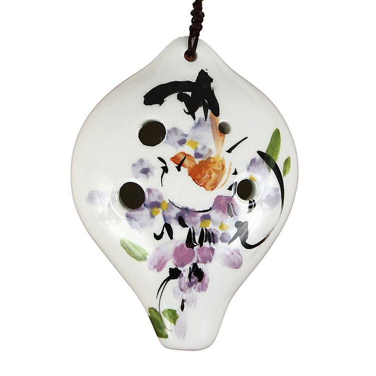 tng 六孔高音f调6sf心型彩绘陶笛 紫藤花