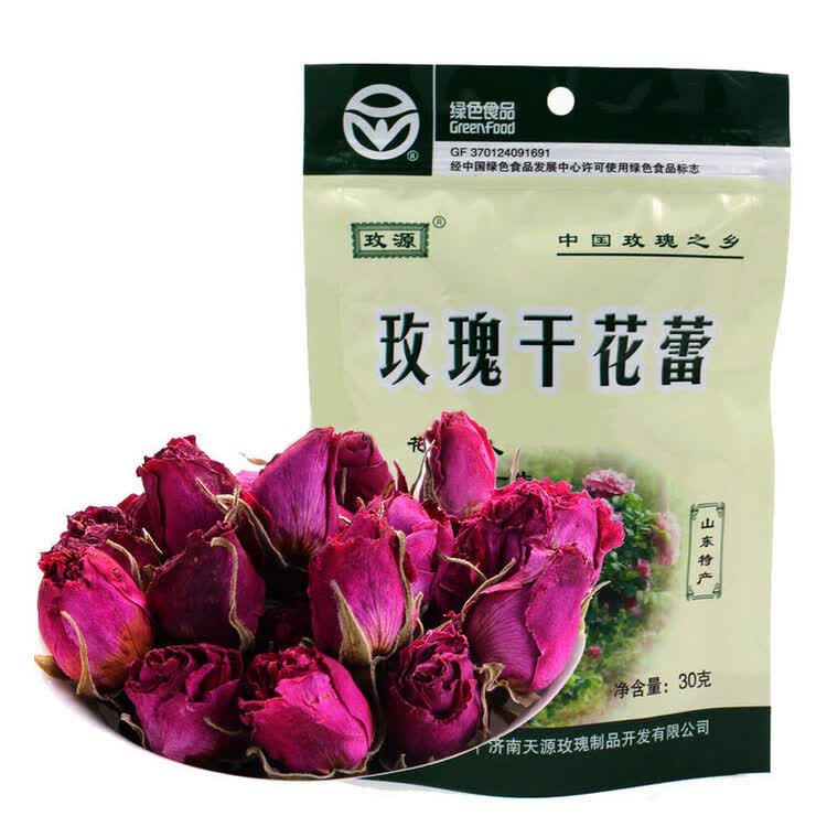 玫源平阴玫瑰花草茶 无硫花蕾茶茶叶袋装30g 山东济南平阴特产