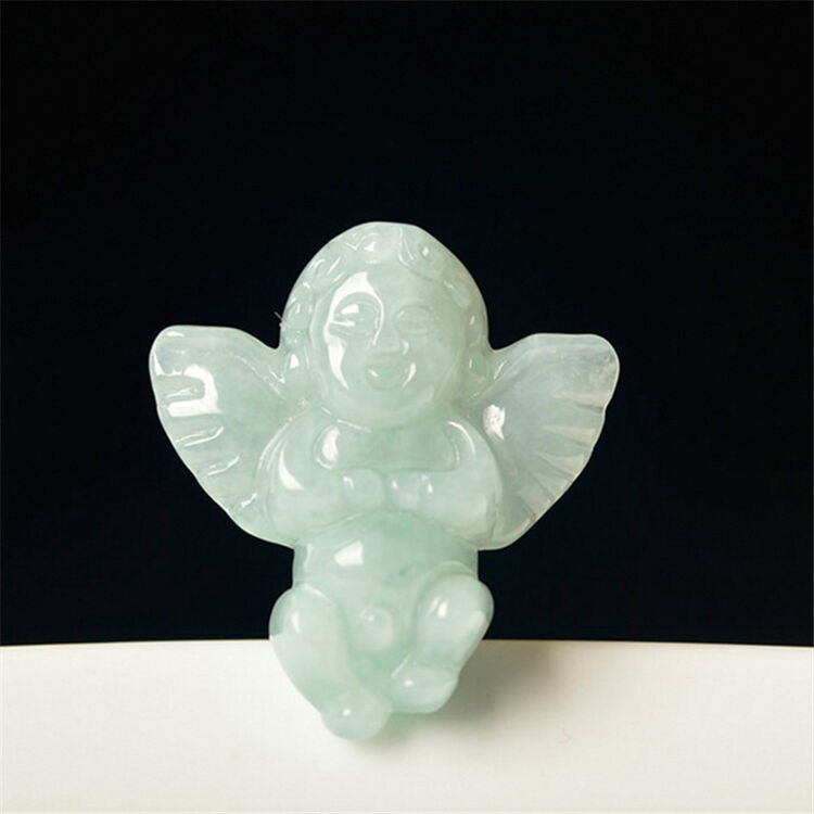玉中山 翡翠吊坠天使宝贝玉石挂件玉坠项链