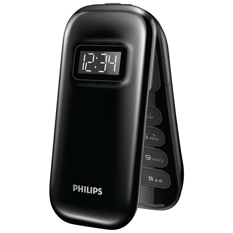 飞利浦(philips) e321 移动版 翻盖手机 双卡双待 老人手机 钢琴黑