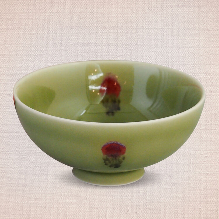 有田烧 【hoo~日本直邮】天龙寺青瓷花纹 碗(小)