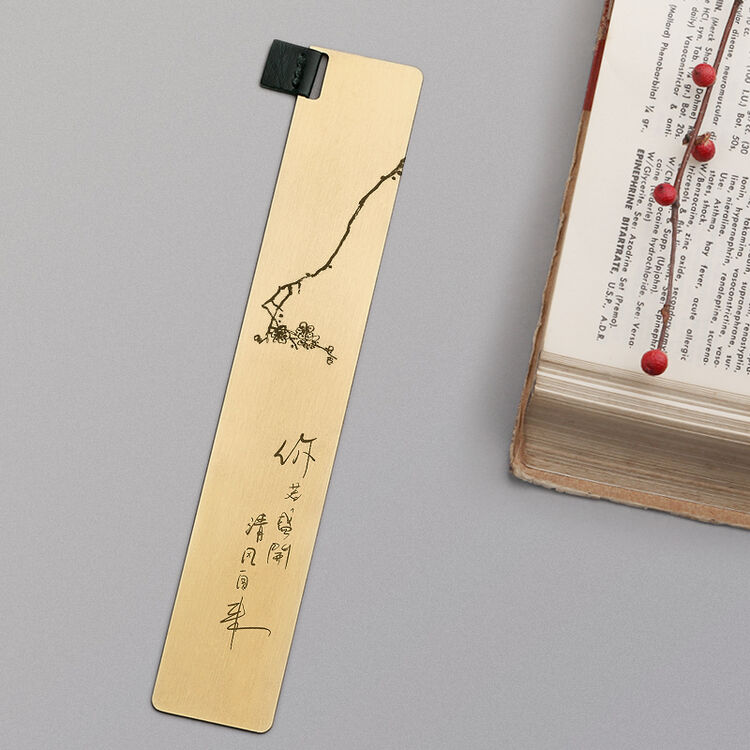 书签复古创意生日礼物送女生送老师 毕业季纪念礼品 【简爱11】皮扣