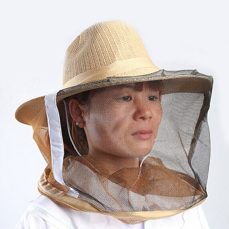 防蜂帽 养蜂工具防护蜂帽 编织款蜂帽
