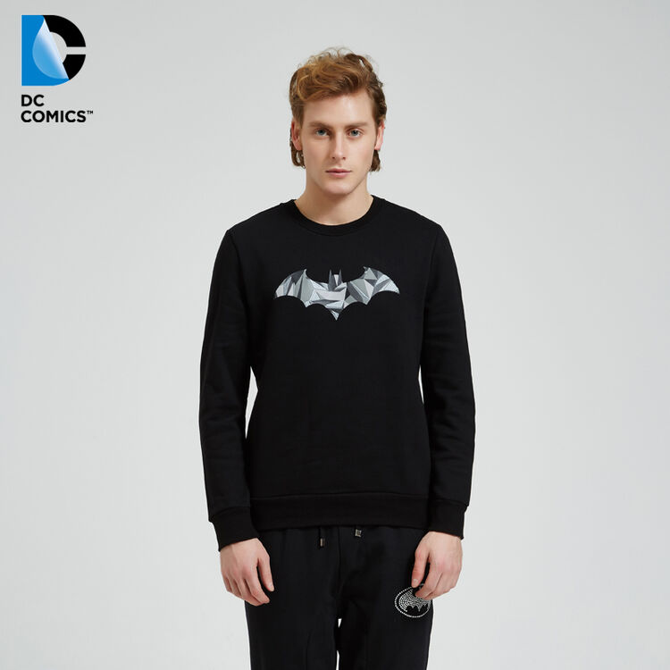 comics蝙蝠侠/batman系列圆领卫衣bmmls40075 黑色 l【图片 价格 品牌