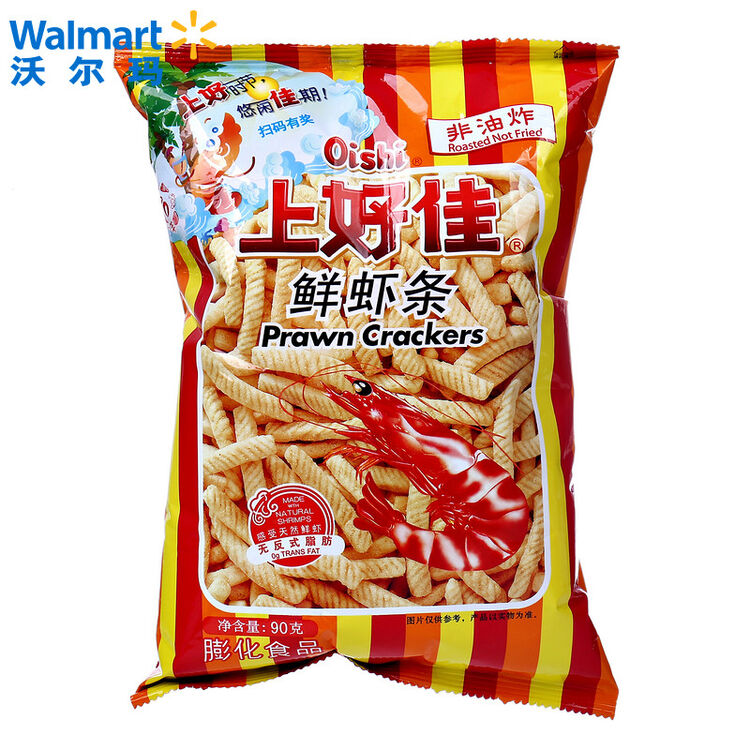 【沃尔玛】上好佳 鲜虾条 80g 新老包装随机配送【图片 价格 品牌