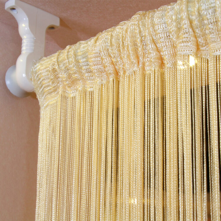 麦卡米 浪漫线帘 隔断窗帘 线帘子 装饰 门帘 成品 客厅卧室 a8高端黄