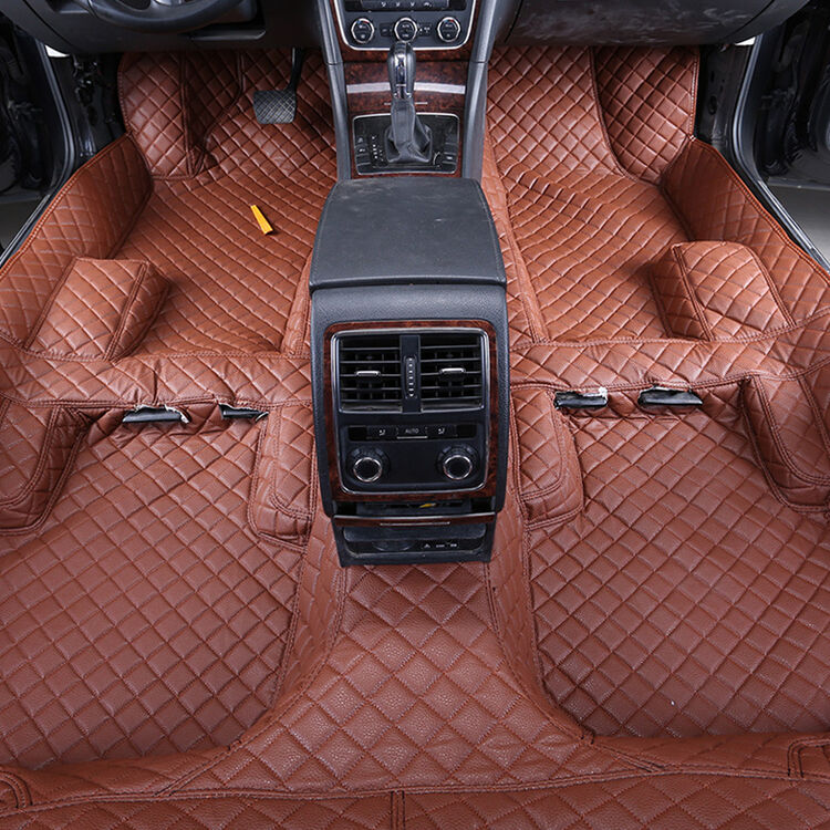 雪路安汽车手缝地板 加厚皮革地胶 diy多色地胶 豪格棕色 景逸x5 江铃