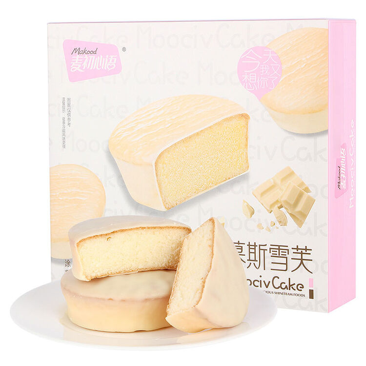 麦初心语 慕斯雪芙巧克力涂饰蛋糕 原味 360g