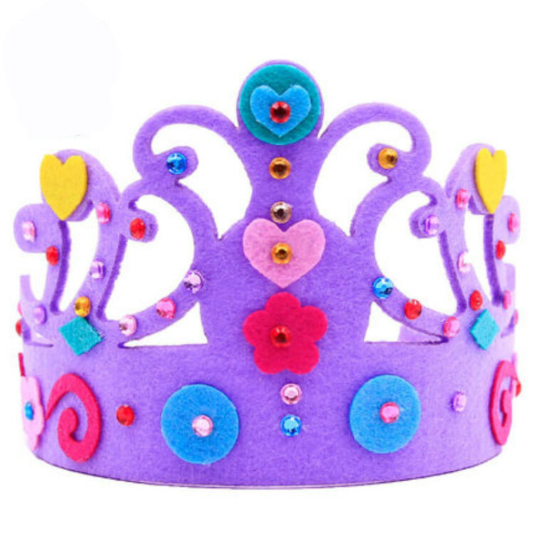 春节diy生日派对帽子幼儿园儿童手工diy制作材料包创意益智 公主王冠