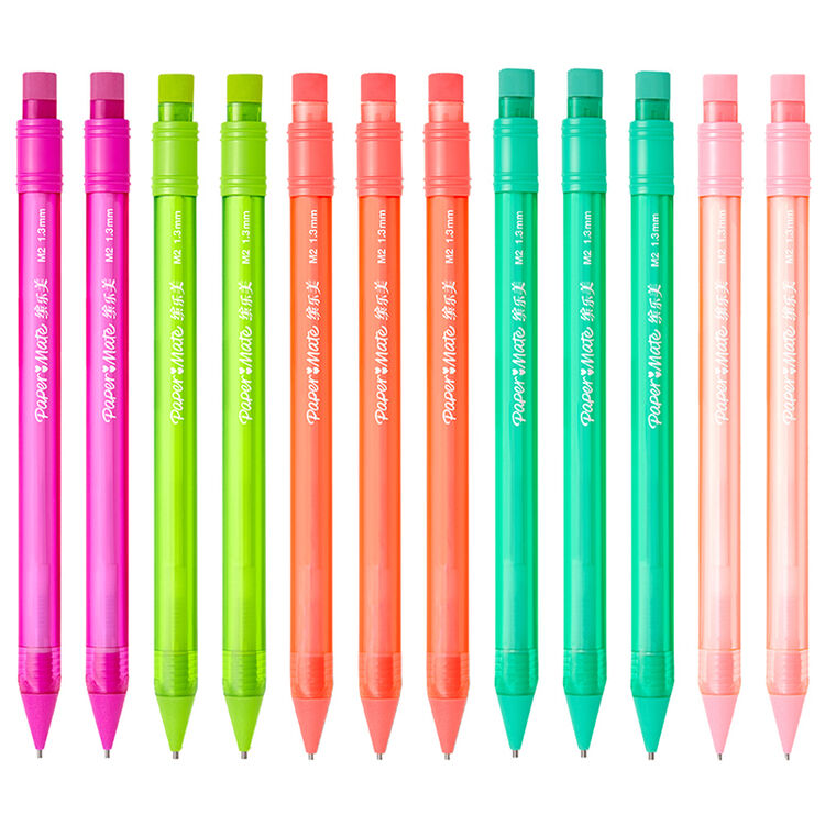 缤乐美(paper mate)活动铅笔 学生铅笔m2 1.3mm多色笔杆12支混装