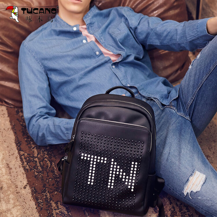 啄木鸟(tucano)男士背包简约大气男士双肩包