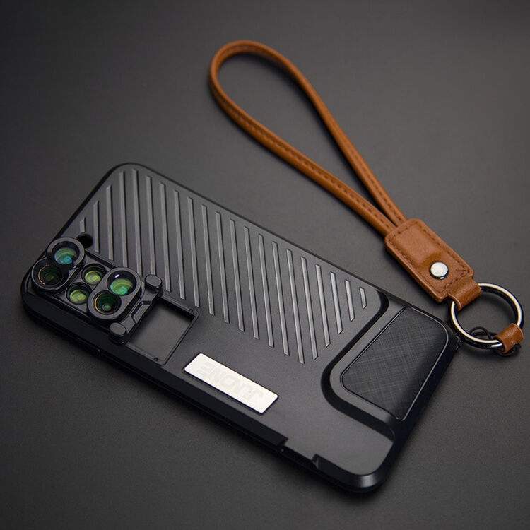 senbowe iphone8plus镜头鱼眼特效广角微距长焦手机壳摄像头 黑色